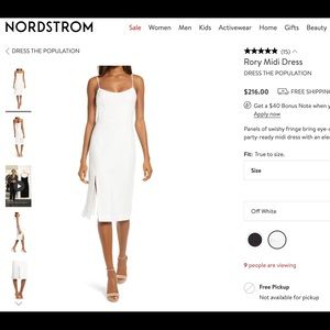 Dress the Population white fringe dress